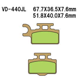 VESRAH VD440JL SINTERED METAL DISC PADS VESRAH