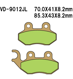 VESRAH VD9012JL SINTERED METAL DISC PADS (PGO TREX) VESRAH