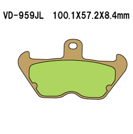 VESRAH VD959JL SINTERED METAL DISC PADS VESRAH