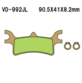 VESRAH VD992JL SINTERED METAL DISC PADS VESRAH. ALT: OEM # 2202414