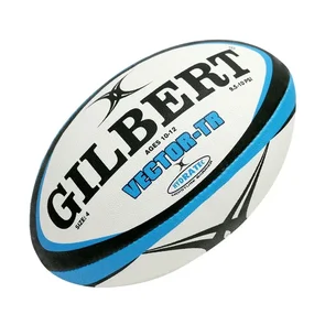GILBERT VECTOR TRAINING RUGBY BALL SIZE 4 BLACK/BLUE