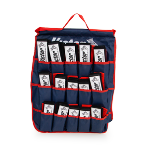 VICTOR TAG BELT SET (30) & HOLDER - RED & BLUE TAGS