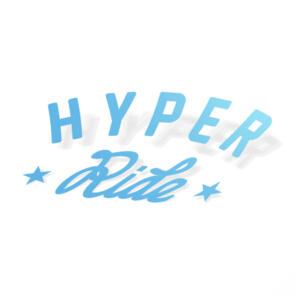 HYPER RIDE VINYL STICKER BLUE A5