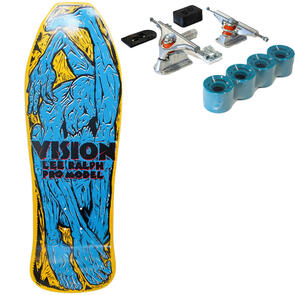 VISION LEE RALPH YELLOW STAIN DECK 10.25" + DOUBLE$DOWN PRIME SURF SKATE SET