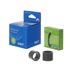SKF & ATHENA FRONT WHEEL SEALS & SPACER KIT W/ BEARINGS