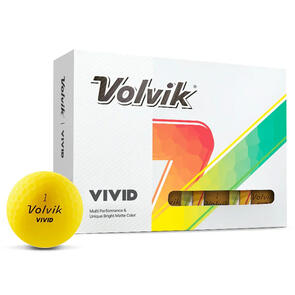 VOLVIK VIVID GOLF BALLS YELLOW 12 PACK