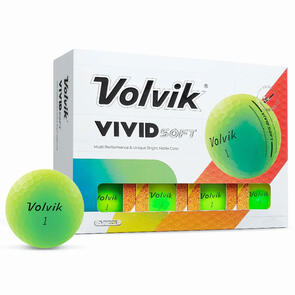 VOLVIK VIVID SOFT GOLF BALLS GREEN 12 PACK