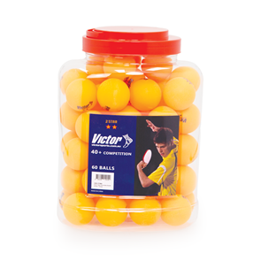 VICTOR TABLE TENNIS BALLS BUCKET ORANGE (5 DOZ)