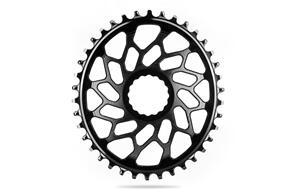 ABSOLUTE BLACK OVAL PREMIUM EASTON GRAVEL DM NW CHAINRING BLACK