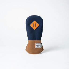 HERSCHEL SUPPLY CO HERITAGE HYBRID HEAD COVER NAVY SADDLE BROWN