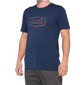 100% PHANTOM TECH-TEE NAVY HEATHER