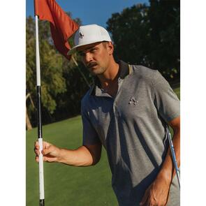 WALKER GOLF THINGS MEMBERS POLO SLATE BLACK / TAN