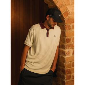 WALKER GOLF THINGS VACATION TERRY POLO CREAM / CHOC