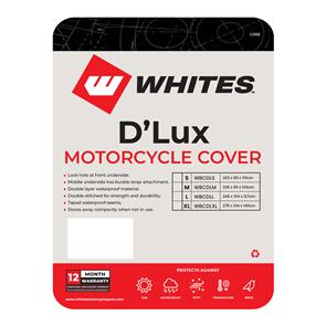 WHITES MOTORCYCLE COVER - D'LUX - LGE 246 X 104 X 127CM