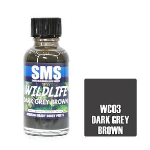 SMS AIR BRUSH PAINT 30MLDARK GREY BROWN ACRYLIC LACQUER SCALE MODELLERS SUPPLY