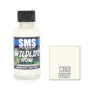 SMS AIR BRUSH PAINT 30ML IVORY ACRYLIC LACQUER SCALE MODELLERS SUPPLY