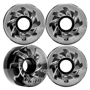 CRAZY SKATES 65MM WHEEL CANDY COLA BLACK OUTDOOR ROLLER SKATE WHEELS  (SET OF 4)