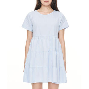 HUFFER WOMENS CRUISE MILLY DRESS BLUE HAZE/CHALK