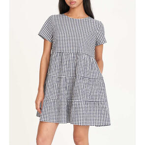 HUFFER CATALINA MILLY DRESS NAVY/CHALK