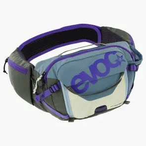 EVOC HIP PACK PRO 3 + HYDRATION BLADDER 1.5, STEEL/VIOLET/DARK OLIVE