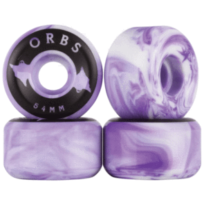 WELCOME ORBS WHEELS SPECTORS CONICAL PURPLE/WHITE SWIRL 54MM 99A
