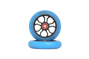 GRIT 10R WHEELS - 110X24MM BLACK/BLUE PU (PAIR)