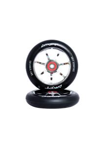 GRIT 10R WHEELS - 110X24MM SILVER /BLACK PU (PAIR)