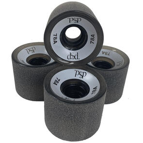 DOUBLE$DOWN WHEELS 70MM TRANS BLACK SET 4
