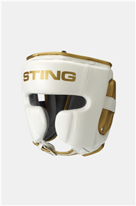 STING VIPER GEL FULL FACE HEAD GUARD WHITE/GOLD 