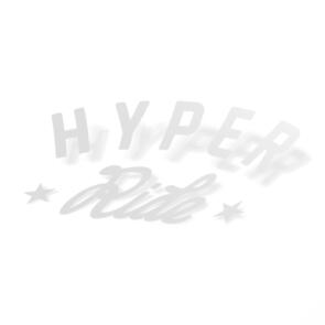 HYPER RIDE VINYL STICKER WHITE A5