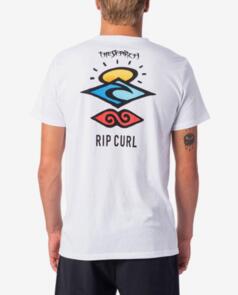 RIP CURL WETSUITS 2021 SEARCH LOGO S/SL UV TEE WHITE