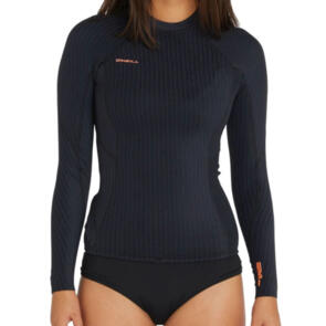 ONEILL 2023 WOMENS HYPERFREAK LONG SLEEVE CREW 1.5MM BLK/BLK