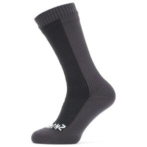 SEALSKINZ COLD WEATHER MID LENGTH SOCK BLACK/GREY