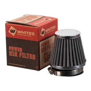 WHITES POD TYPE POWER FILTER - CHROME END CAP - 48MM I.D