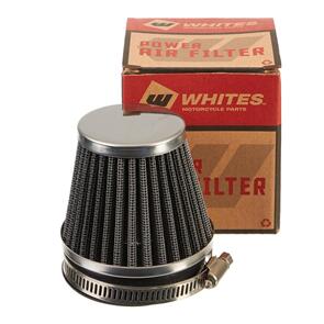 WHITES POD TYPE POWER FILTER - CHROME END CAP - 56MM I.D