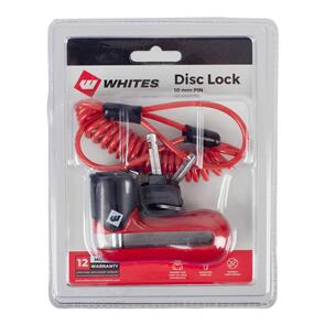 WHITES WPSDL10 WMP DISC LOCK - 10MM PIN - WITH DISC LOCK REMINDER