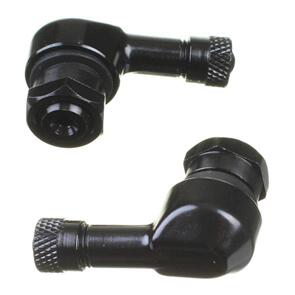 WHITES 90 DEGREE ALLOY VALVES 11.3MM (JAP) - BLK (PAIR)