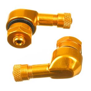 WHITES 90 DEGREE ALLOY VALVES 8.3MM (EURO/YAM) - GLD (PAIR)