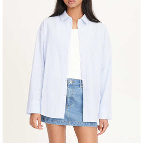 HUFFER CRUISE DAY SHIRT ICE BLUE STRIPE