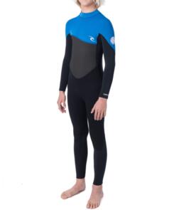 RIP CURL WETSUITS 2021 BOYS OMEGA 3/2MM GB STMR BLUE