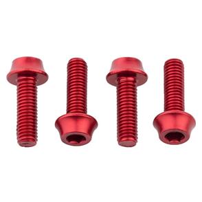 WOLF TOOTH WATER BOTTLE CAGE BOLTS - 4PCS - RED