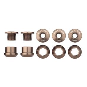 WOLF TOOTH CHAINRING BOLTS+NUTS - 5PCS - ESPRESSO - 6MM