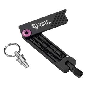 WOLF TOOTH 6-BIT HEX WRENCH MULTI-TOOL + KEYRING - PURPLE BOLT