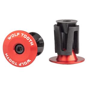WOLF TOOTH ALLOY BAR END PLUGS - RED