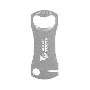 WOLF TOOTH BOTTLE OPENER W/ROTOR TRUING SLOT - SILVER