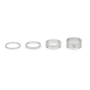 WOLF TOOTH SPACER KIT 3, 5, 10, 15MM - RAW SILVER