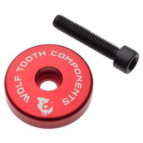 WOLF TOOTH STEM CAP WITH 5MM SPACER - RED