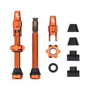WOLF TOOTH TUBELESS VALVE STEM KIT FOR CLIK VALVE - 44MM ORANGE