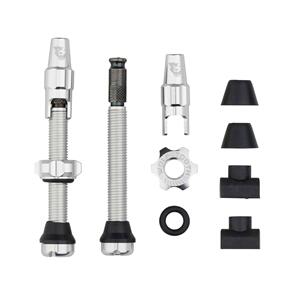 WOLF TOOTH TUBELESS VALVE STEM KIT FOR CLIK VALVE - 44MM RAW SILVER