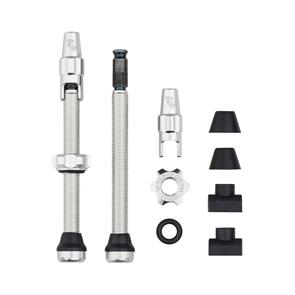 WOLF TOOTH TUBELESS VALVE STEM KIT FOR CLIK VALVE - 60MM RAW SILVER